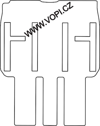 Textil-Autoteppiche Fiat Ulysse 2002 - 6 míst - zadní sada Perfectfit (1342)